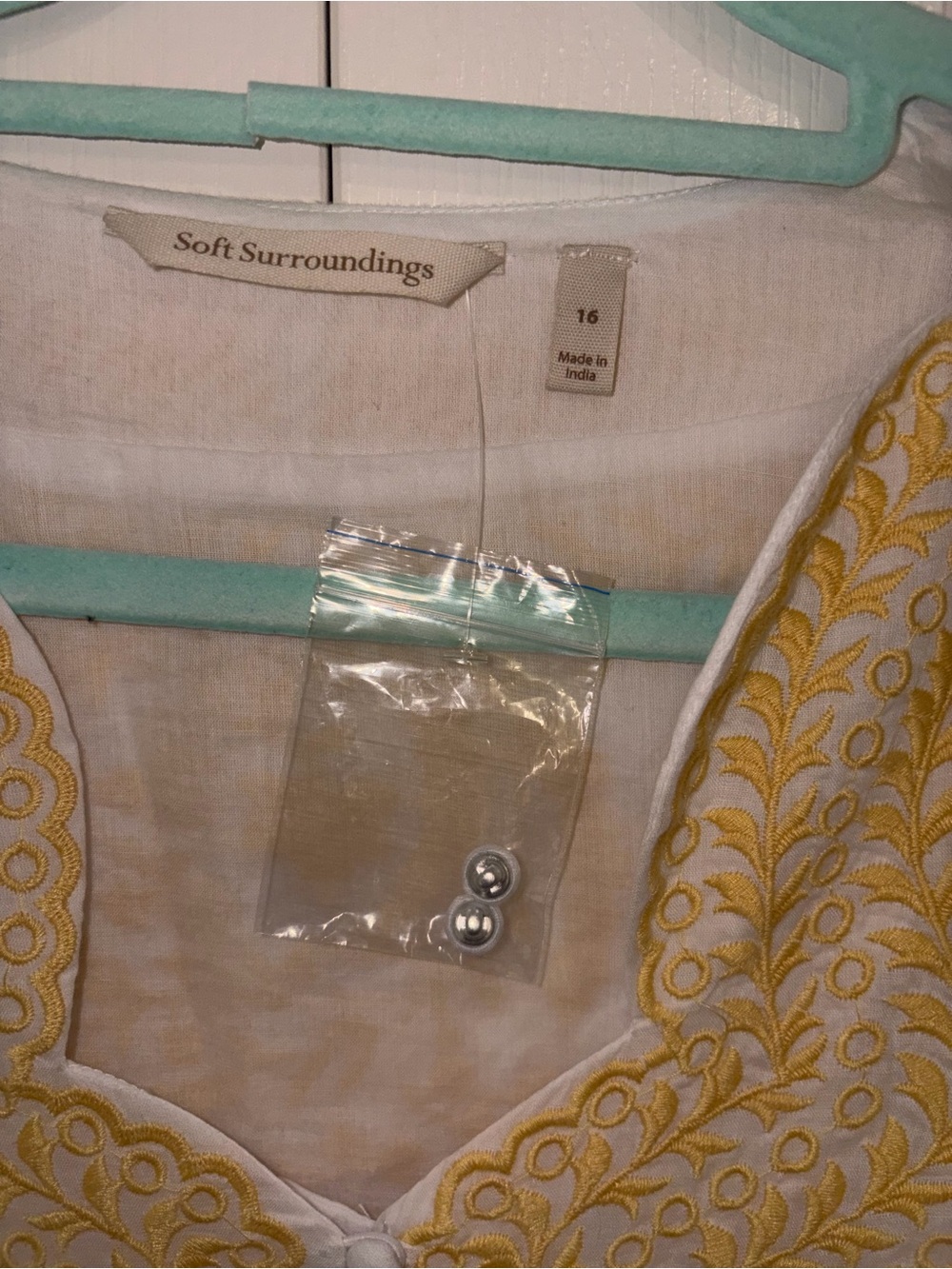 SOFT SURROUNDINGS EMBROIDERED MAXI/DUSTER size 16 NWOT - Picture 8 of 8